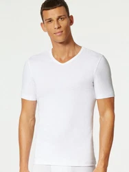 Schiesser T-Shirt (4-tlg) Weiß/Grau/Schwarz