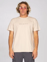 Rusty T-Shirt SHORT CUT SHORT SLEEVE TEE Braun/Khaki/Beige