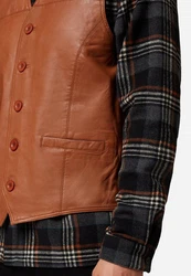 RICANO Weste 321 Braun/Beige/Gelb/Orange/Rot