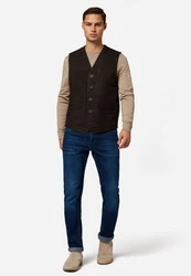 RICANO Weste 321 Dunkelbraun/Khaki/Braun/Dunkelgrün/Schwarz
