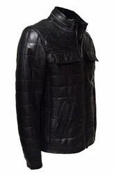 Zimmert Lederjacke Colin Schwarz/Grau