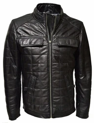 Zimmert Lederjacke Colin Schwarz/Grau