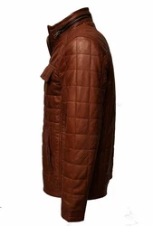 Zimmert Lederjacke Colin Braun/Rot/Orange