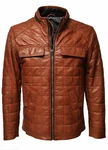 Zimmert Lederjacke Colin Braun/Rot/Orange