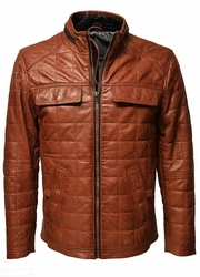 Zimmert Lederjacke Colin Braun/Rot/Orange