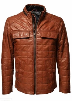 Zimmert Lederjacke Colin Braun/Rot/Orange