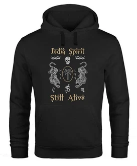 Neverless Hoodie Herren Tiger Spirit Schriftzug Indien Neverless Hoodie Herren Tiger Spirit Schriftzug Indien