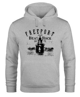 Neverless Hoodie Herren Retro Print Leuchturm Motiv Schriftzug Freeport Island Kapuzen-Pullover Grau/Dunkelrot/Braun/Dunkelgrau Neverless Hoodie Herren Retro Print Leuchturm Motiv Schriftzug Freeport Island Kapuzen-Pullover Grau/Dunkelrot/Braun/Dunkelgrau