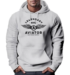 Hoodie Hoodie Herren Legendary NYC Aviator Air Force Luftwaffe Flgel
