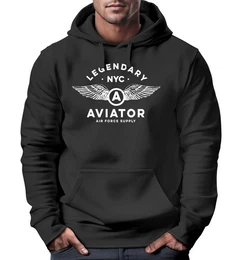 Hoodie Hoodie Herren Legendary NYC Aviator Air Force Luftwaffe Flgel
