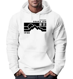 Hoodie Hoodie Herren Aufdruck Osaka JPN japanische Schriftzeichen Fashion
