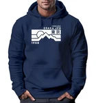 Neverless Hoodie Herren Aufdruck Osaka JPN japanische Schriftzeichen Fashion Dunkelblau/Blau/Hellblau