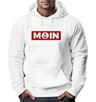 Neverless Hoodie Herren Moin norddeutsch Morgen Anker Kapuzenpullover Beige/Dunkelrot/Rot/Weiß/Hellblau