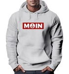 Neverless Hoodie Herren Moin norddeutsch Morgen Anker Kapuzenpullover Beige/Dunkelrot/Hellblau/Grau/Rot