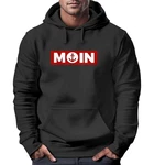 Neverless Hoodie Herren Moin norddeutsch Morgen Anker Kapuzenpullover Dunkelrot/Beige/Rot/Hellblau/Schwarz