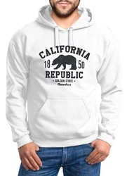 Neverless Hoodie Herren California Republic Weiß/Rot/Dunkelgrün/Braun
