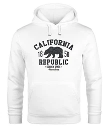 Hoodie Hoodie Herren California Republic Kalifornien Grizzly Br Bear Aufdruck Print Kapuzen-Pullover Mnner