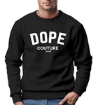 Neverless Sweatshirt Herren DOPE COUTURE Rundhals-Pullover Rosa/Braun/Rot/Schwarz