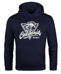 Neverless Hoodie California Republic Kapuzen-Pullover Herren (Wave) 