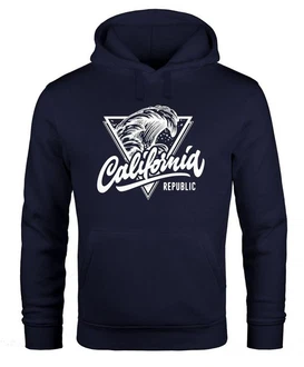 Neverless Hoodie California Republic Kapuzen-Pullover Herren (Wave) Neverless Hoodie California Republic Kapuzen-Pullover Herren (Wave)
