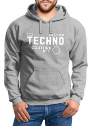 Neverless Hoodie Techno Kapuzen-Pullover Herren Grau/Beige/Gelb/Orange
