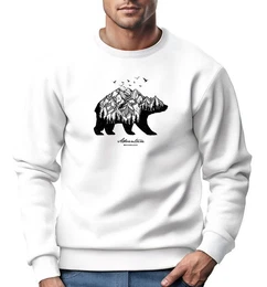 Sweatshirt Sweatshirt Herren Br Abenteuer Berge Wald Bear Mountains Adventure