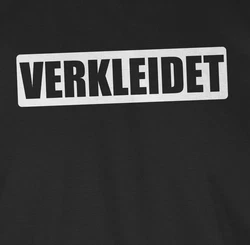 Shirtracer T-Shirt Verkleidet Faschingskostüm Lustig I Kostüm Verkleidet Karneval Ironie Karneval & Fasching Schwarz/Rot