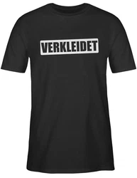 Shirtracer T-Shirt Verkleidet Faschingskostüm Lustig I Kostüm Verkleidet Karneval Ironie Karneval & Fasching Schwarz/Rot
