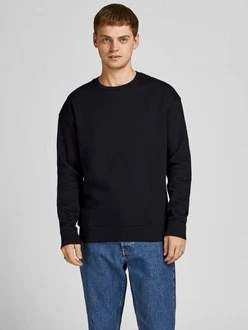 Jack & Jones Sweatshirt JJESTAR BASIC SWEAT CREW NECK NOOS (4012) Schwarz (4012)