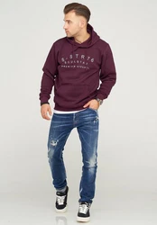 SOULSTAR Kapuzensweatshirt NIZZA Dunkelrot/Bordeaux