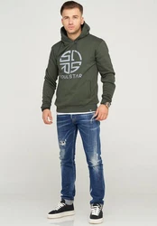 SOULSTAR Kapuzensweatshirt CARDIFF Dunkelgrün/Grün
