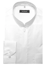 Langarmhemd HU-0071 Asia Mandarin Stehkragen, Regular Fit-gerader Schnitt, Made in EU