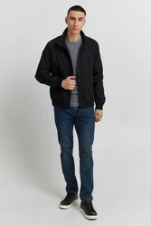 Indicode Herren Übergangsjacke IDKloppo Schwarz/Dunkelgrau