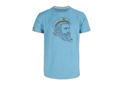 Leitfeuer T-Shirt Herren 1/2 Arm Rundhals Kapitn-Seemann-Print 
