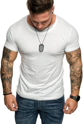 Amaci&Sons Oversize Doppel Farbig Herren Slim-Fit Crew Neck Basic T-Shirt (1-0001) Doppel Farbig