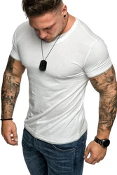 Amaci&Sons Oversize Doppel Farbig Herren Slim-Fit Crew Neck Basic T-Shirt (1-0001) Doppel Farbig