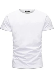 Amaci&Sons Oversize Doppel Farbig Herren Slim-Fit Crew Neck Basic T-Shirt (1-0001) Doppel Farbig