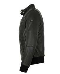 Lederjacken24 Herren Lederjacke Ernesto Blouson schwarz