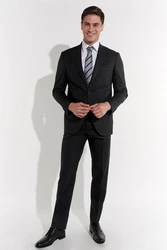 Steffen Klein Herren Anzug Regular Fit Dunkelgrau/Rot/Grau/Schwarz/Dunkelrot