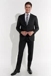 Steffen Klein Herren Anzug Regular Fit Dunkelgrau/Rot/Grau/Schwarz/Dunkelrot