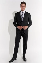 Steffen Klein Herren Anzug Regular Fit Dunkelgrau/Rot/Grau/Schwarz/Dunkelrot