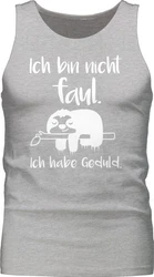 Shirtracer Tanktop Ich bin nicht faul Spruch Braun/Grau/Hellgrau/Rot