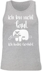 Shirtracer Tanktop Ich bin nicht faul Spruch Braun/Grau/Hellgrau/Rot