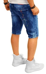 RMK Jeansshorts 5 Pocket Jeans Short Blau