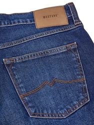 MUSTANG Straight Jeans Herren Regular Fit Denim Hose Dunkelblau/Hellblau/Blau