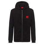 HUGO Sweatjacke Daple Schwarz/Rosa/Rot