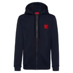 HUGO Sweatjacke Daple Dunkelblau/Rot