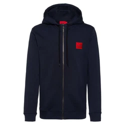 HUGO Sweatjacke Daple Dunkelblau/Rot