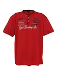 Lavecchia Herren T-Shirt LV-608 V-Ausschnitt Dunkelrot/Rot