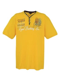 T-Shirt Herren T-Shirt LV-608 (Gelb, 3XL) Herrenshirt V-Ausschnitt